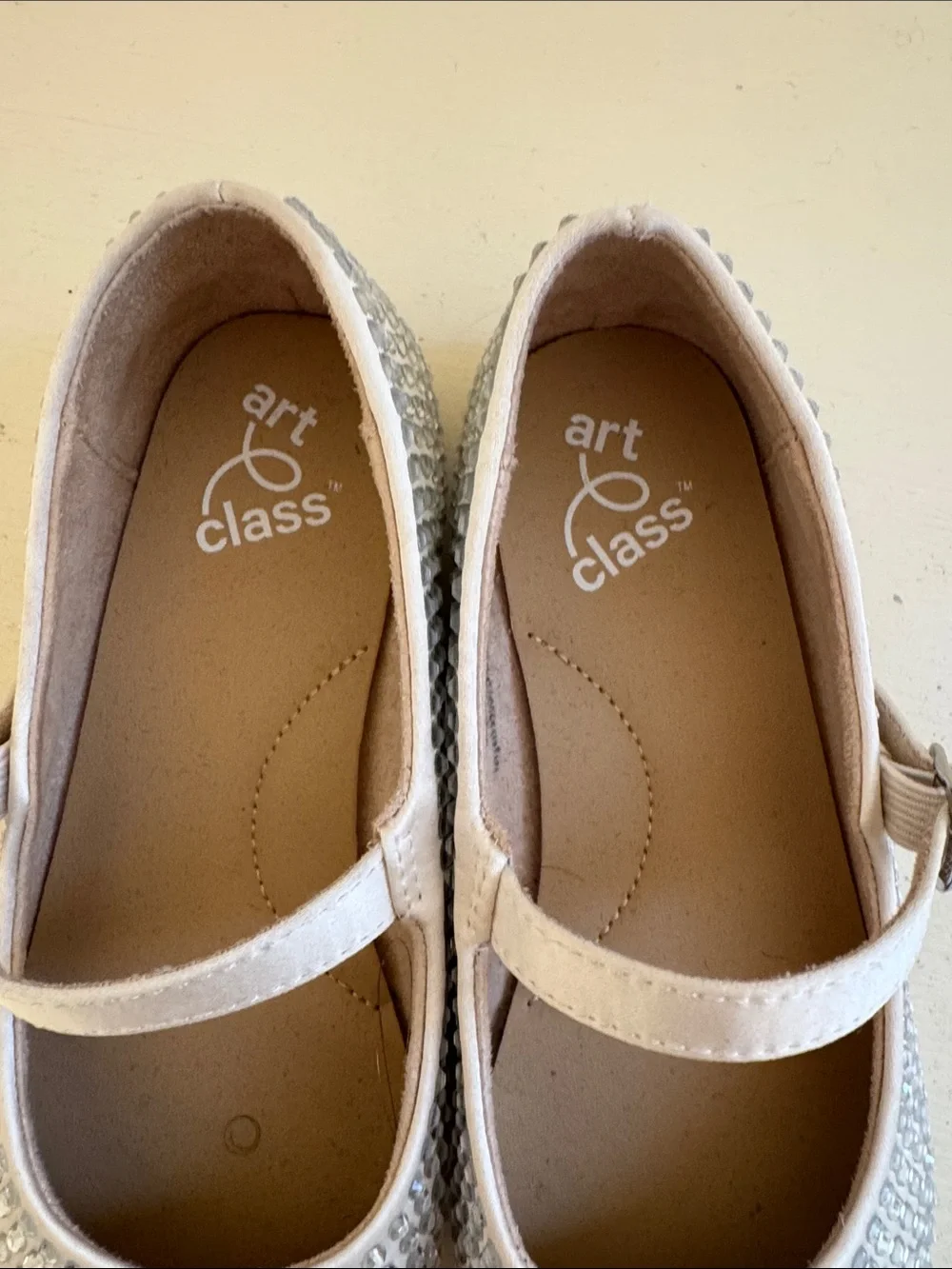 art class Silver Rhinestone Mary Jane Dress Shoes